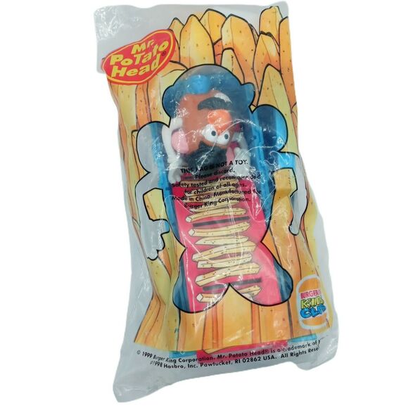 Burger King 1999 Mr. Potato Head Fry Jumper Kids Meal Toy Sealed Vintage NIP - Picture 3 of 12